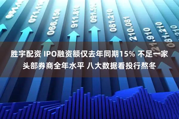 胜宇配资 IPO融资额仅去年同期15% 不足一家头部券商全年水平 八大数据看投行熬冬