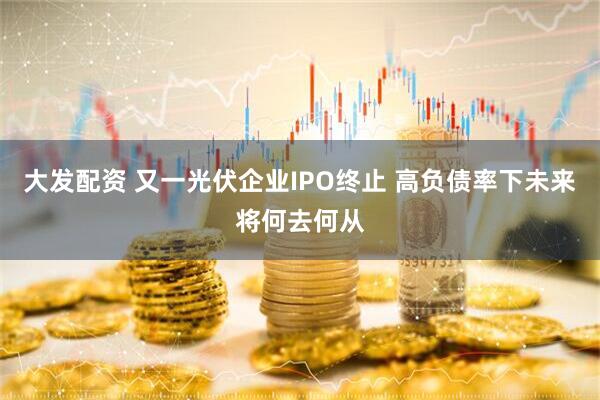 大发配资 又一光伏企业IPO终止 高负债率下未来将何去何从