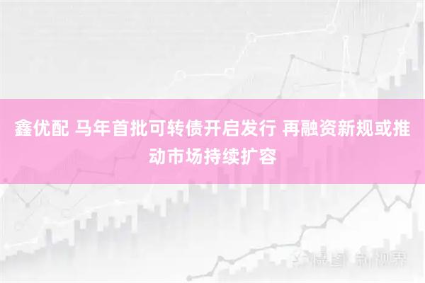 鑫优配 马年首批可转债开启发行 再融资新规或推动市场持续扩容